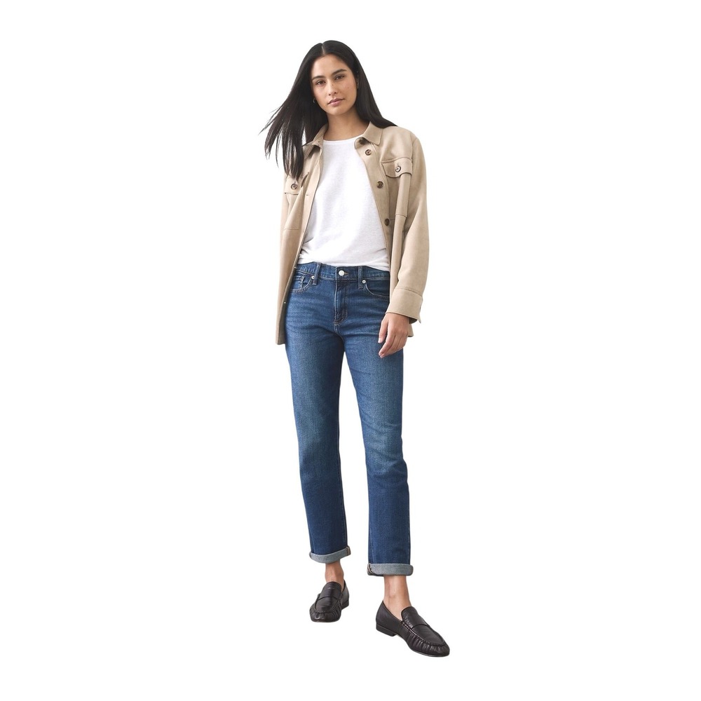 Banana Republic Girlfriend Jean Relaxed Fit Midrise Denim Blue Women's Size 4